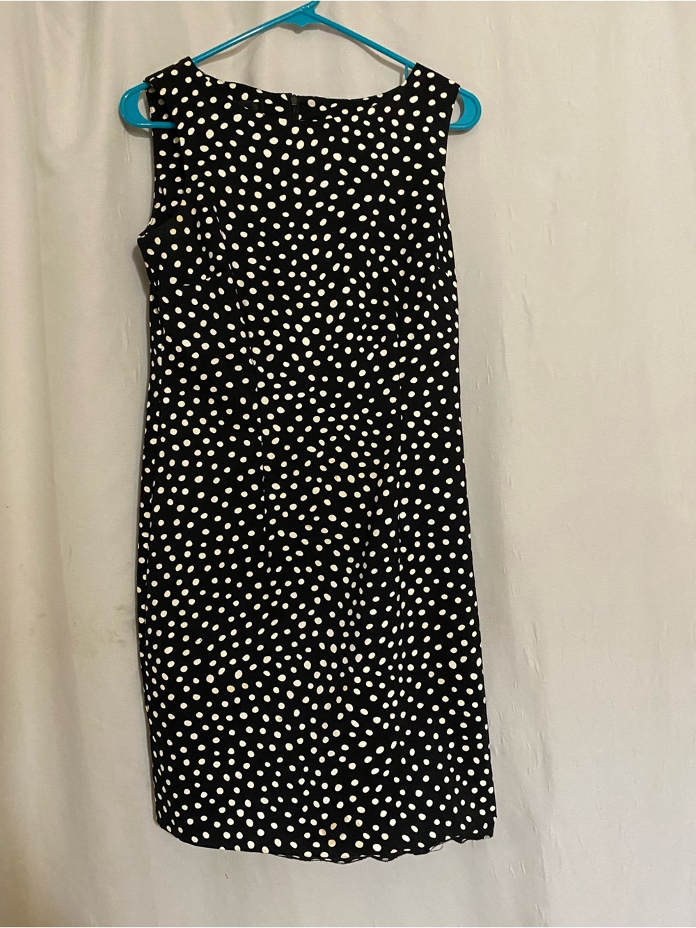 AB studio size 6 black dress with white polka